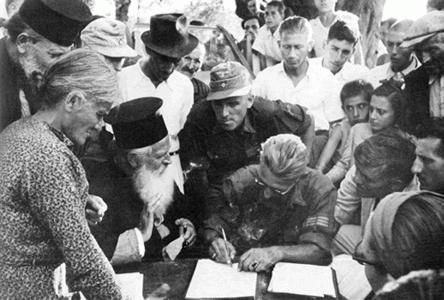 Τα αιτήματα του λαού διαβιβάζονται από τον παπά και καταγράφονται.